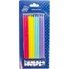 Свечи Тропическое ассорти, 14,5 см, 12 шт.