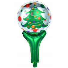 Шар с клапаном (20''/51 см) Мини-фигура, Новогодняя елка