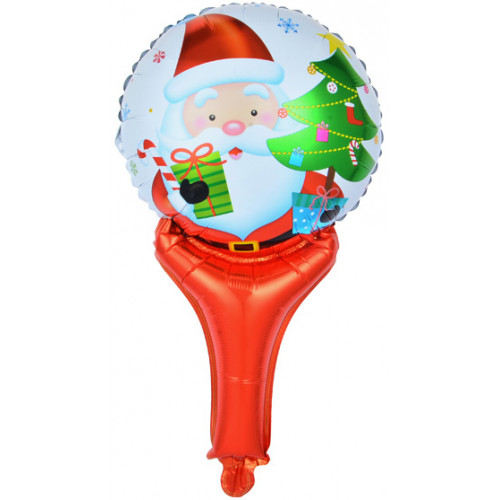 Шар с клапаном (20''/51 см) Мини-фигура, Дед Мороз с подарками