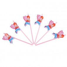 Трубочка для коктейля гофре "Блум" феи ВИНКС, Блум (набор 6 шт)