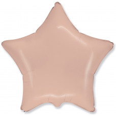 Шар (18''/46 см) Звезда, Пудровый, Макарунс, 1 шт.