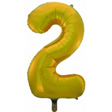 Шар (34''/86 см) Цифра, 2, Золото