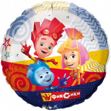 Фольгированный шар Аг 18 Круг Фиксики Друзья / 1 шт /