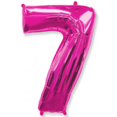 Шар (40\'\'/102 см) Цифра, 7, Фуше