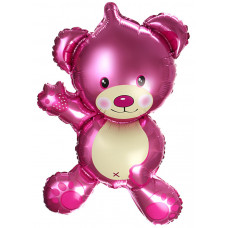 Шар (32''/81 см) Фигура, Плюшевый мишка, Розовый