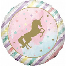 Шар (18''/46 см) Круг, Звездный единорог, 1 шт. в упак.