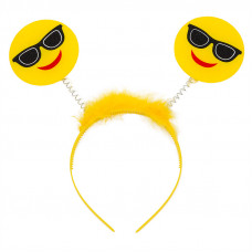 Ободок Смайл, на пружинке