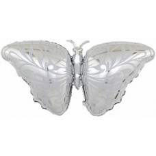 Шар (41''/104 см) Фигура, Бабочка, Серебро, 1 шт.