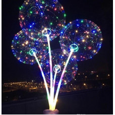 Шар сфера 3D Bubble в комплекте со светящейся нитью и палкой - ручкой, 1шт