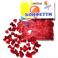 Конфетти Сердца / красные