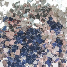 Конфетти фольга Квадрат, Серебро, Металлик, 1 см, 100 гр.