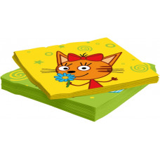 Салфетки, Три Кота, Играем вместе, 33*33 см, 20 шт.