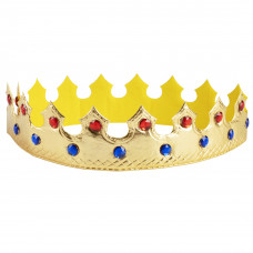 Корона тканевая, Принц, Золото, 56*6 см, 1 шт.