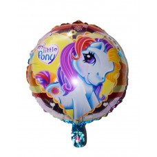 Шар (18''/46 см) Круг, Моя маленькая пони, Разноцветный