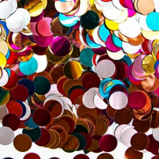 Конфетти фольга Круг, Ассорти, Металлик, 1 см, 50 г.