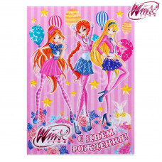 Скатерть "С днем рождения", феи ВИНКС, 180 х 138 см