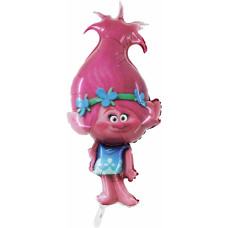 Шар (36\'\'/91 см) Фигура, Тролль Поппи Розочка, 1 шт.