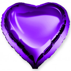 Шар (18''/46 см) Сердце, Фиолетовый, 1 шт.