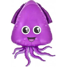 Шар (31''/79 см) Фигура, Веселый кальмар, 1 шт.