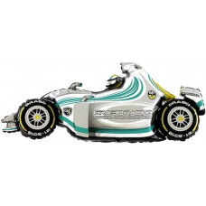 Шар (49''/124 см) Фигура, Гоночный автомобиль, Серый, 1 шт.