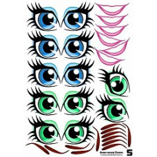 Наклейки "Глаза. Рты №5" 6 компл. на листе