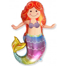 Шар (13''/33 см) Мини-фигура, Счастливая русалочка, 1 шт.