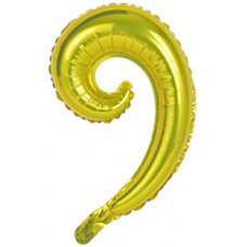 Шар (17''/43 см) Фигура, Завитушка, Золото