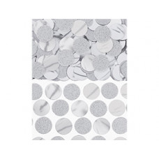  Конфетти Круги серебряные блеск 64гр/A