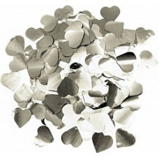 Конфетти фольга Сердце, Серебро, 3 см, 50 гр.
