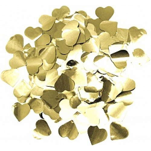 Конфетти фольга Сердце, Золото, 3 см, 50 гр.