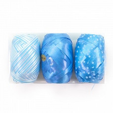 Лента (0,5 см*10 м) Голубой микс, 3 шт.