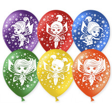 Шар (12''/30 см) Феи, Ассорти, пастель, 5 ст, 100 шт.