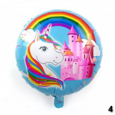 Шар (18''/46 см) Круг, Единорог и замок