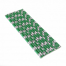 Трубочки для коктейлей, Футбол, Зеленый, 12 шт.