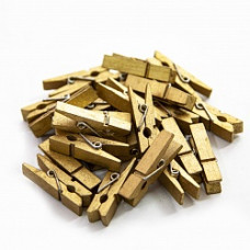 Декоративные прищепки Золото, 3,5 см, штучно