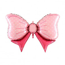 Шар (65/40 см) Фигура, Бант розовый.