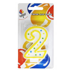 Свеча Цифра 2 классика