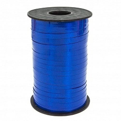 Лента (0,5 см*250 м) Ярко-синий, Металлик, 1 шт.