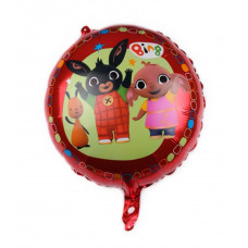 Шар (18''/46 см) Круг,Бинг, на красном.