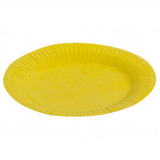 Тарелка однотонная, желтый, 7 дюймов, 6шт