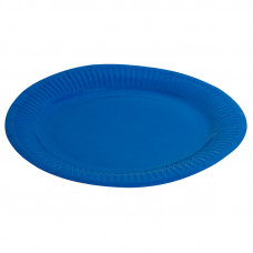 Тарелка однотонная, синий, 7 дюймов, 6шт