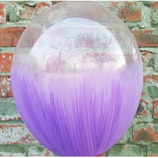 Воздушный Шар (12''/30 см) Браш, Сиреневый блеск, кристалл, 10 шт.