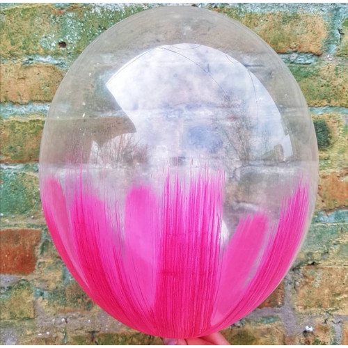 Воздушный Шар (12''/30 см) Браш, Розовый блеск, кристалл, 10 шт.