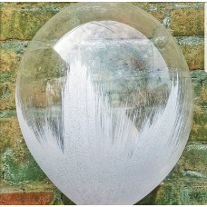 Воздушный Шар (12''/30 см) Браш, Белый блеск, кристалл, 10 шт.