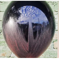 Воздушный Шар (12''/30 см) Браш, Розовый блеск, черный, 10 шт.