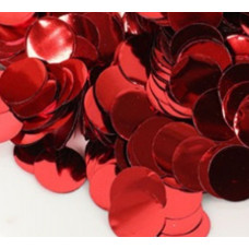 Конфетти фольга Круг, красный, 1,5 см, 62,5 гр.