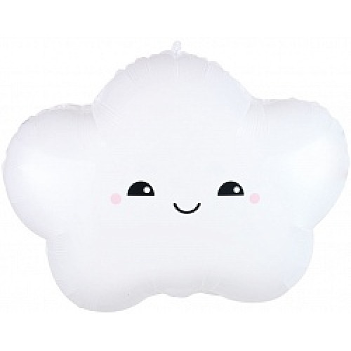 Шар (25''/68 см) Фигура, Счастливое облако, Белый, 1 шт.