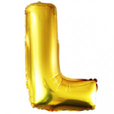 Шар (40''/102 см) Буква, L, Золото