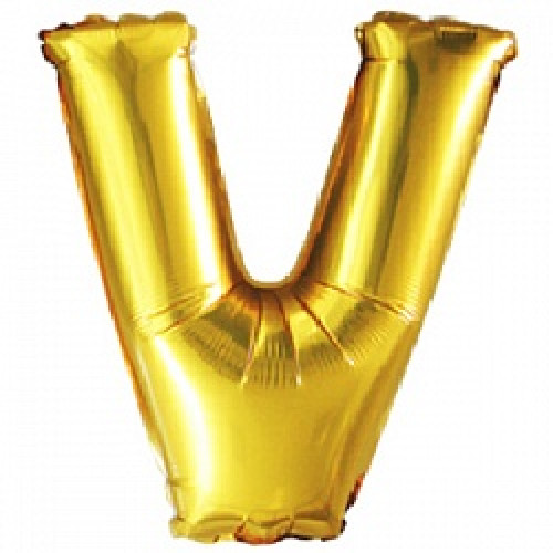 Шар (40''/102 см) Буква, V, Золото