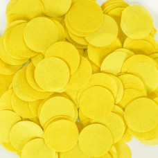 Конфетти тишью Круг, Желтый, 1 см, 50 г.